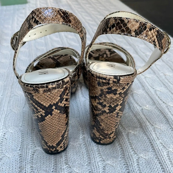 Anne Klein AK snakeskin heels. Sz 7.5. Animal print Platform chunky Aklaloda - Picture 4 of 8